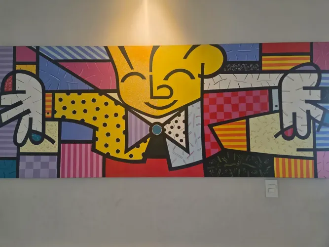 Quadro do abraço Romero Britto