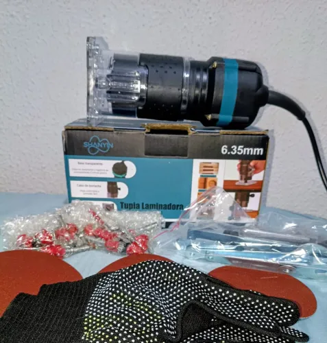 Kit Tupia Manual Laminadora 30000r/m,800w + 15peças Cortador