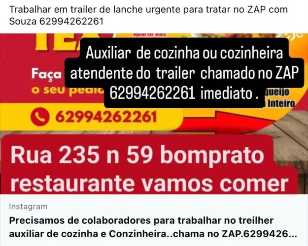 Serviço gerais auxiliar conzinha