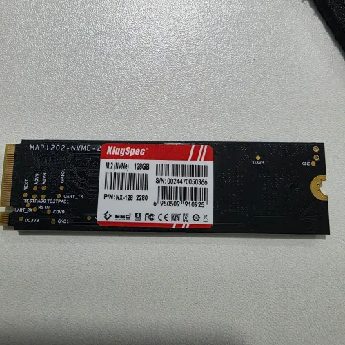 SSD M.2 NVME Gen3 de 128gb, funcionando 100%, seminovo- Pc Gamer Notebook Placa Mãe Vídeo