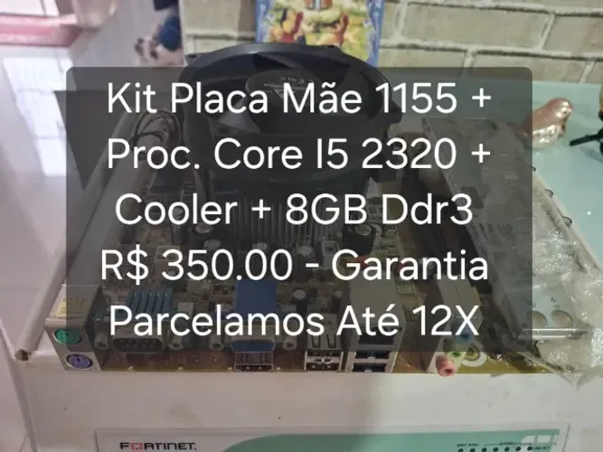 Kit Upgrade Core I5 - Placa Mãe 1155 + Proc. Core I5 2320 + 8GB DDr3 + Cooler - Garantia.