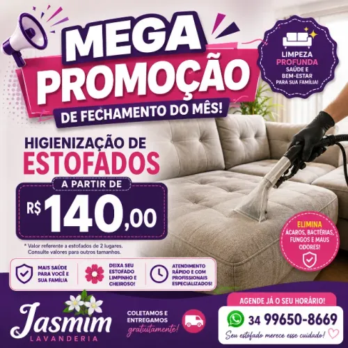 Higienização de estofados em geral
