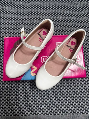 Sapato branco social feminino infantil