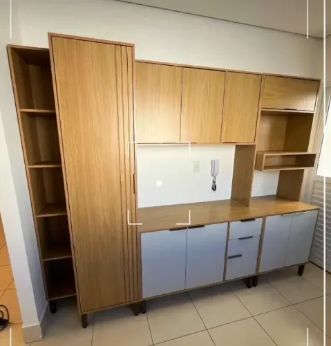 Armário de Cozinha Completo 4 Módulos com Paneleiro (Novo) Entrega Grátis! 