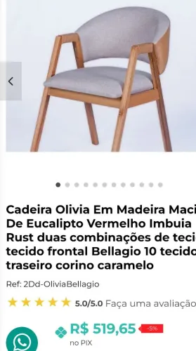 Cadeiras Poltrona de jantar 