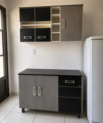 Armário de Cozinha Completo com Balcão + Aéreo