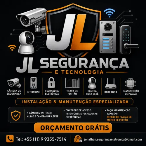 Câmeras alarme cerca elétrica portão fechaduras