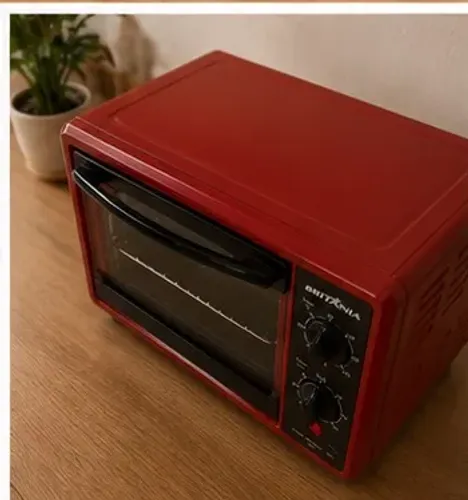 Forno Elétrico Vermelho Britânia Semi Novo  