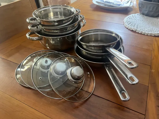 Conjunto de panela inox completo
