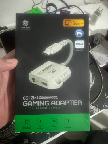 Adaptador Gamer GS1 2 em 1 USB-C Áudio + Carregamento Rápido - R$ 80,00