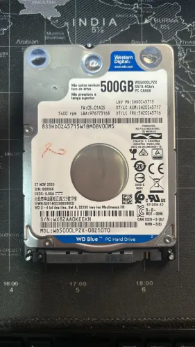 HD WD 500 GB para Notebook, novissimo!