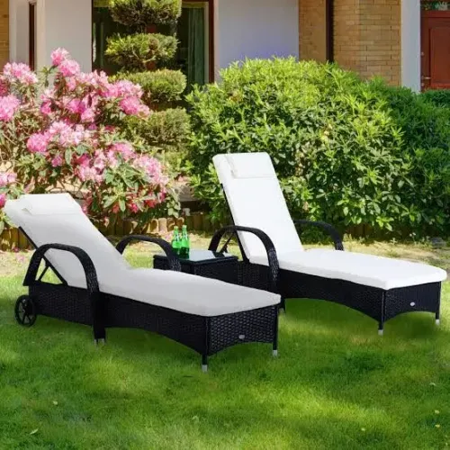 Conjunto de espreguiçadeiras para área externa