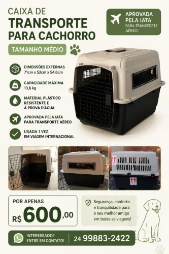 Caixa de transporte cachorro