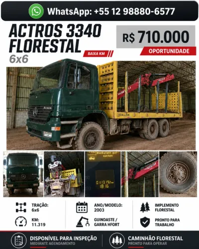 Actros 3340 Florestal 2003 6x6