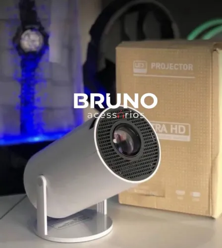 Mini projetor portátil led resolução HD cinema em casa