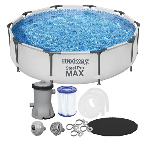 Piscina Estrutural 4.678l Pro Max + Filtro 110v + Cobertura