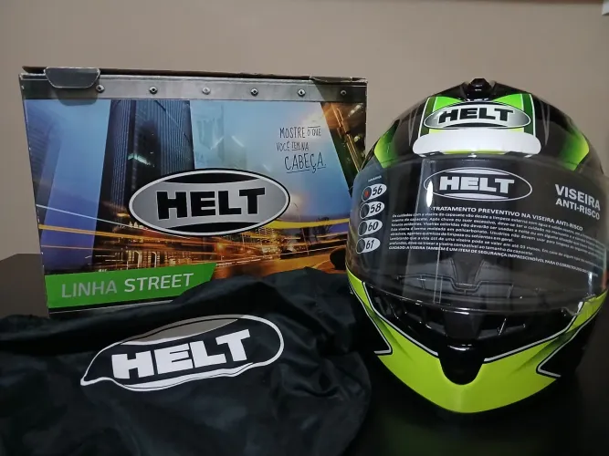 Capacete Helt New Race Dazzi N°56 2 viseiras