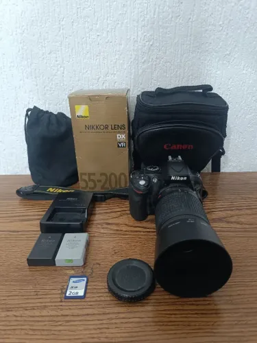 Nikon D5200 + Lente Nikon 55-200mm VR + Acessórios | Excelente Estado | Aceito Ofertas