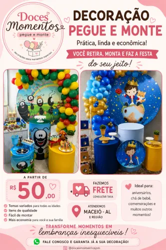 Aluguel de Decoração Pegue e Monte