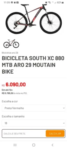 BICICLETA SOUTH XC 880 MTB ARO 29 MOUTAIN BIKE