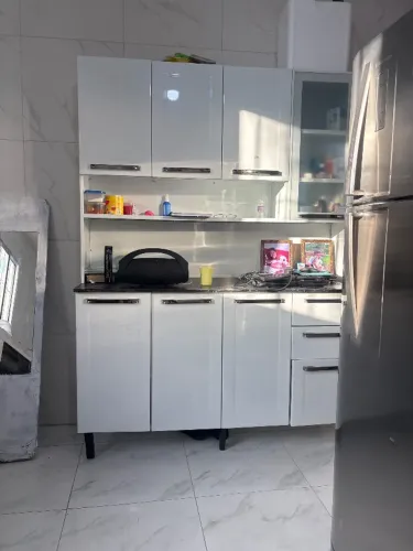 Armário de cozinha Bartira de aço,