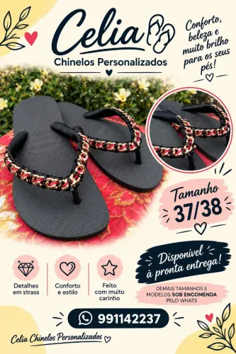 Chinelo havaianas decorado para verão 
