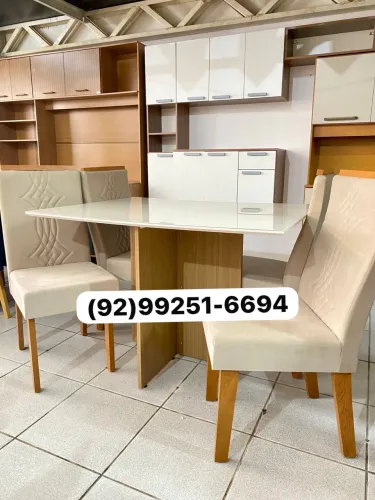 Mesa de jantar 4 lugares of white