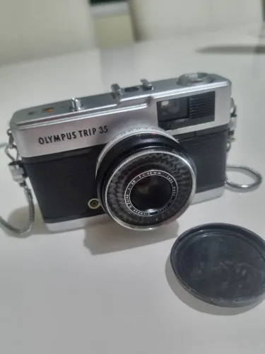 Camera Olympus trip 35 funcionando.