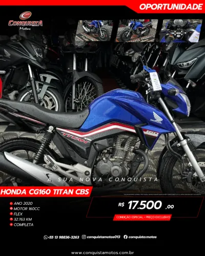 Cg160 Titan CBS 2020 - Apenas 32.000Km (Conquista Motos)