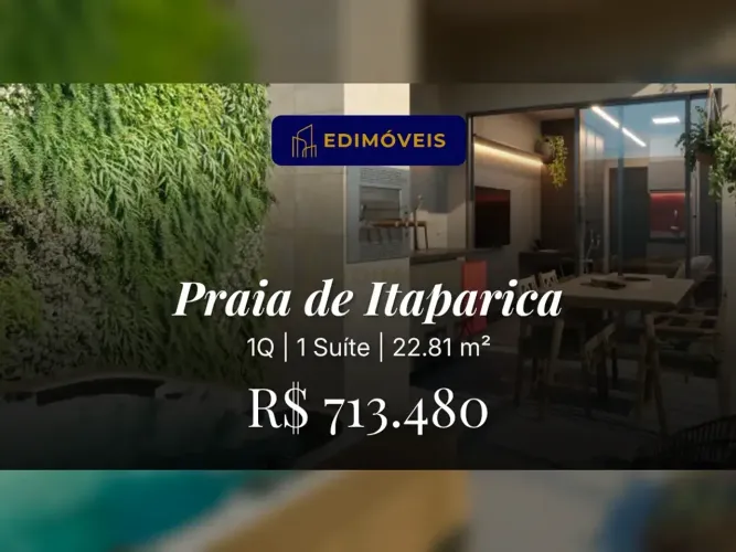 Studio 1 quarto na Praia de Itaparica, conforto e segurança em condomínio