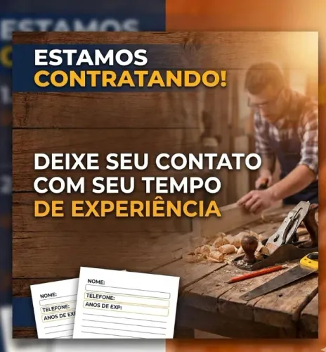 marceneiro e ajudante pratico ambos com experiência