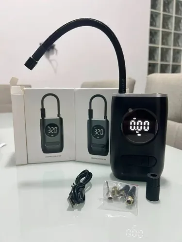 Mini Compressor de Ar Digital Portátil USB-C