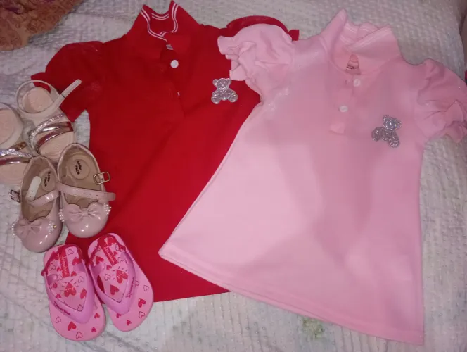 Roupa e sapato pra bebe de 9 a 12 mês 