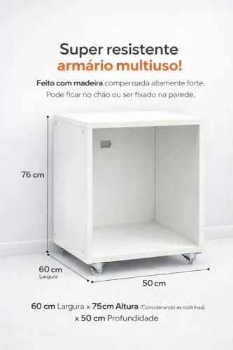 Armário Multiuso Super Resiste de Madeira Super Resistente