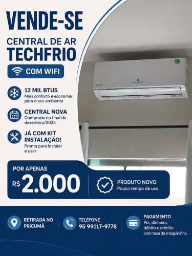 Central de ar 12mil btus
