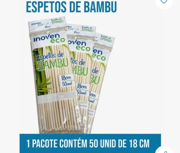  Palito De Bambu Tratado Espeto P/ Churrasco 18cm Forte