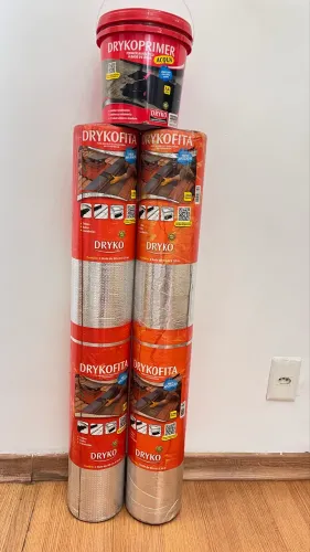 Manta Asfáltica Auto Adesiva Aluminizada 90cm X 10m