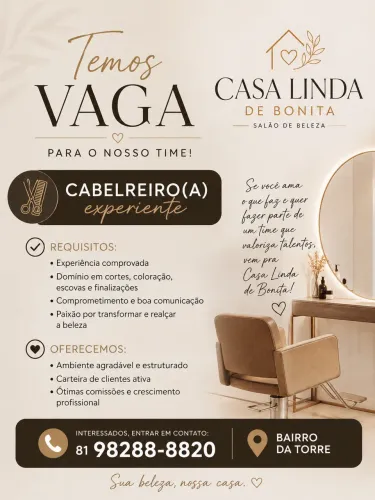 Vaga Cabelereiro (a)