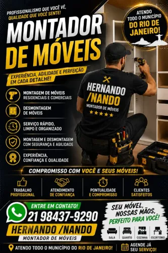 Montador de móveis, painéis e outros
