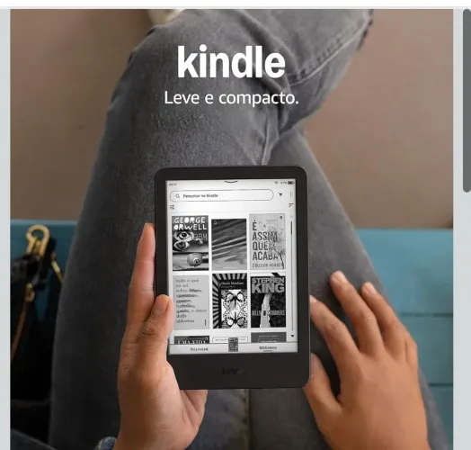 Kindle 16 GB Amazon Novo na caixa
