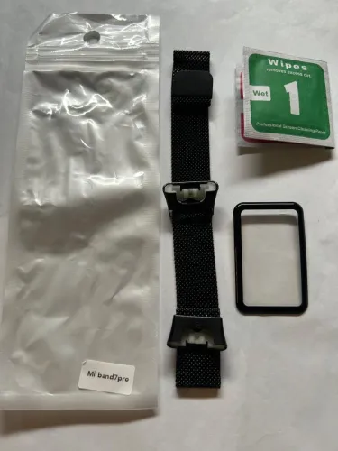 Pulseira Para Mi Band 7 Pro Metal Aço Inox Milanese + Película 3D