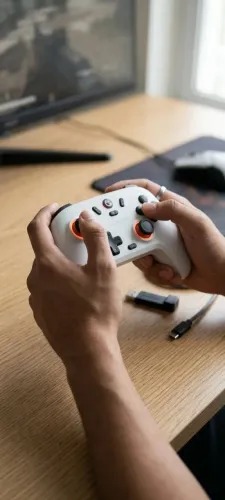 Controle sem fio GameSir Nova Lite, controle Bluetooth para jogos.