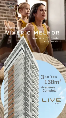 APARTAMENTO NO ED. LIVE - ALMÁA - 139M²