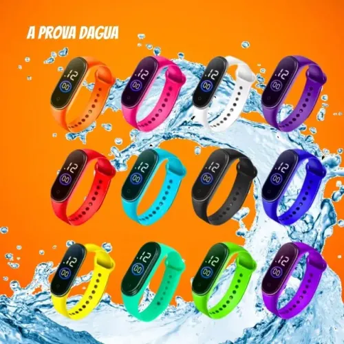 Relógio Led colorido digital a prova D'Água 5,00 a unidade