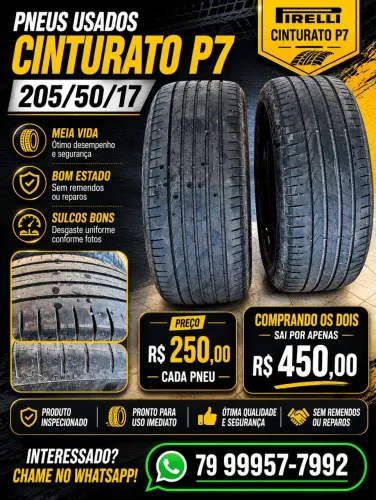 Pneus Pirelli Cinturato P7 205/50 R17 - Meia-Vida