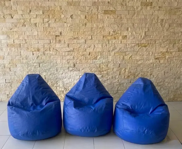 Puff Pera Azul Royal