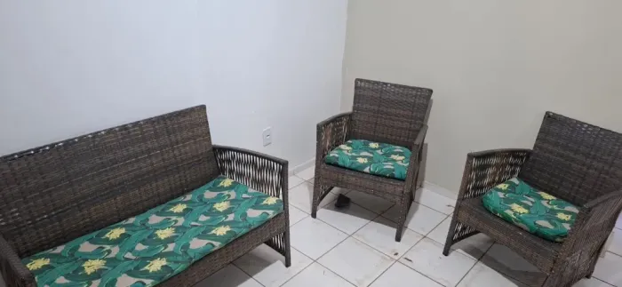 conjunto de sofá em fibra sintética