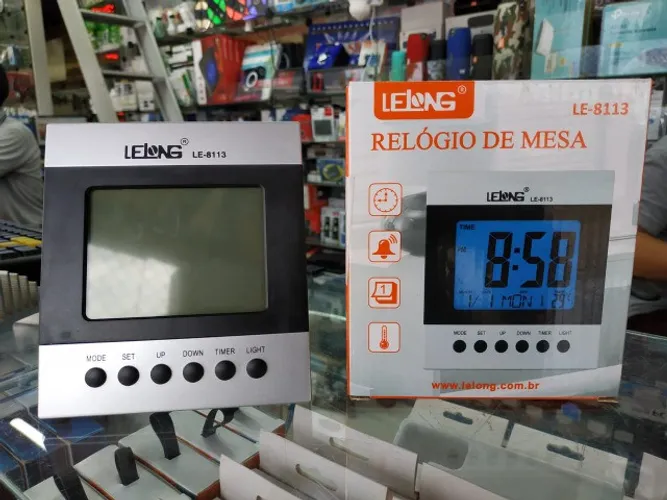 Relógio de mesa digital despertador (Distribuidora JK Eletrônicos honestidade e qualidade)
