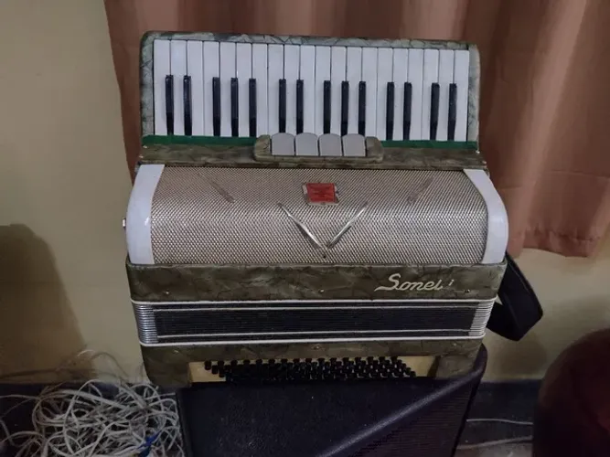 ACORDEON SANFONA SONELLI 80 BAIXOS AFINADA E TOP DE SOM 