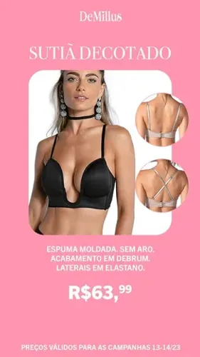 Sutiã superdecotado Demillus